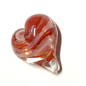 Hand blown glass heart