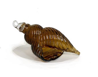 Blåst glas snäckskalsprydnad