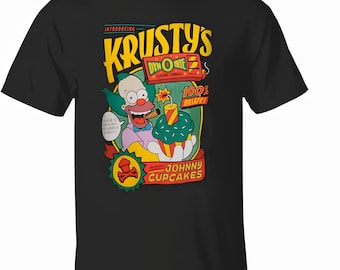 Krusty der Clown Die Simpsons Tee T-Shirt Schwarz Größe S-4XL