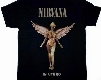 N1RV4N4 NEUER Reprint Fan T-Shirt Schwarz Größe S-4XL