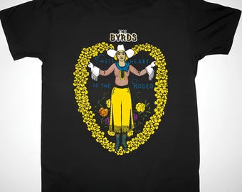 Camiseta "La novia del rodeo" de The Byrds, negra, talla S-4XL