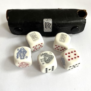 Vintage Set of Poker Dice in Leather Case - Etsy