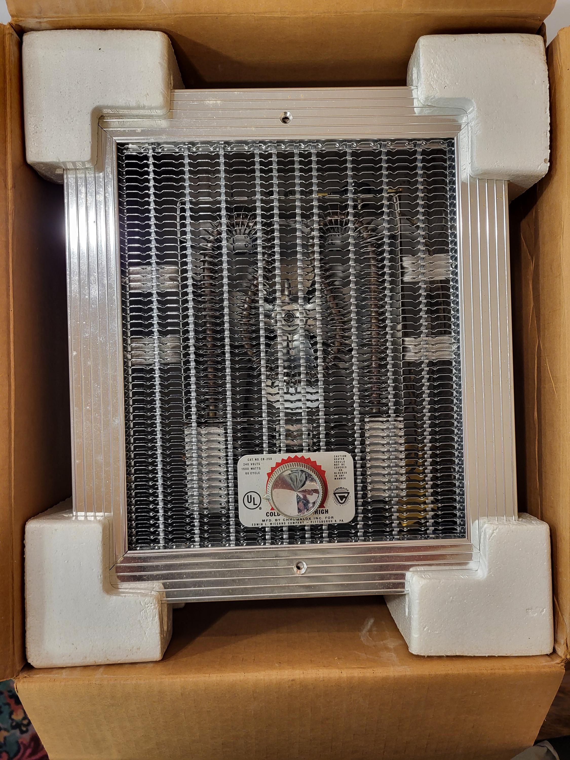 1966 Chromalox Wall Heater Model CB Series • New in Box • Mid