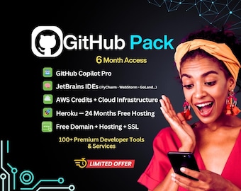 Paquete para desarrolladores estudiantes de GitHub / Paquete de herramientas de codificación de IA (acceso durante 12 meses)