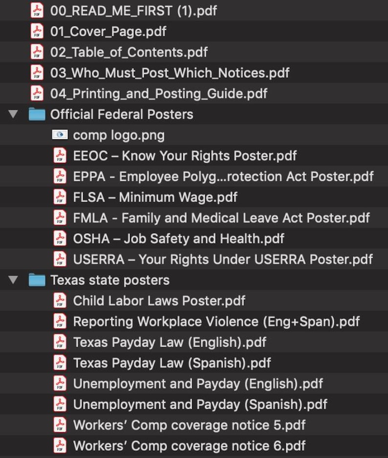 2026 Federal + Texas Labor Law Posters – Official Government Pdfs ...
