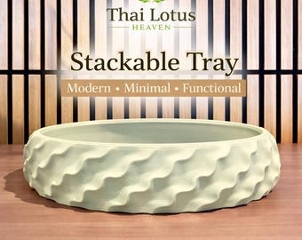Stackable Organizer Tray Set, Modern Wavy Storage Bowl, Desk Catchall Dish
