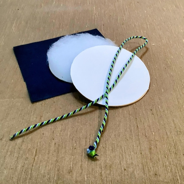 Needlepoint Ornament Finishing Kit: Cards, Velvet Back, Cording & Batting