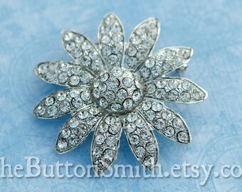 Rhinestone Brooch Component /Embellishment(4.5cm) BR-015 - 1 piece