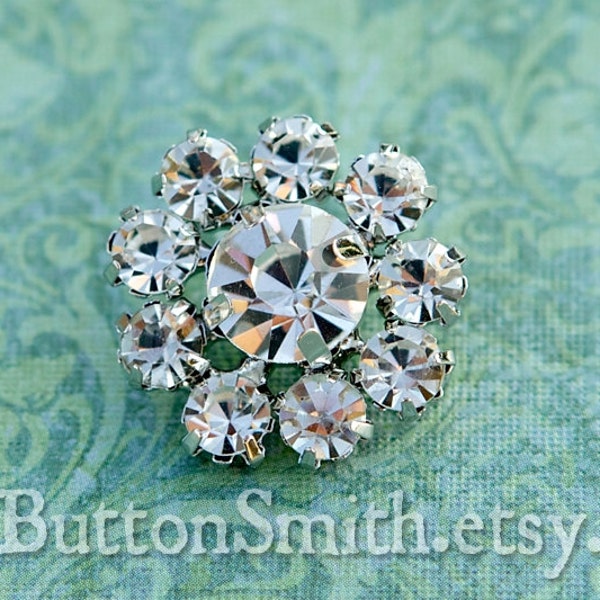 5 to 20 Piece set Rhinestone Buttons "Sophia" (23mm) RS-016