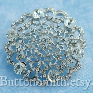 Rhinestone Brooch Component /Embellishment4.9cm BR-007 1 piece image 1