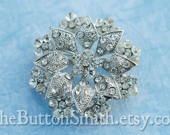 Rhinestone Brooch Component /Embellishment(3.8cm) BR-004 - 1 piece