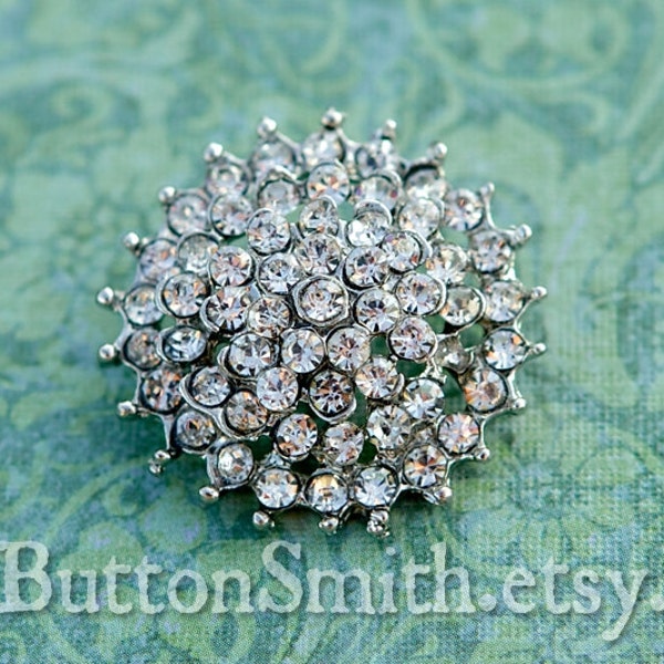 5 to 20 Piece Set Rhinestone Buttons -Cambria- (26mm) RS-029