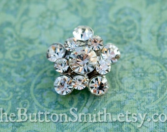 5 to 20 Piece Set Rhinestone Buttons -Zoe-  (21mm) RS-026