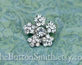 5 to 20 Piece Set Rhinestone Buttons -Noelle- (19mm) RS-038