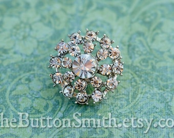 5 to 20 Piece Set Rhinestone Buttons "Elizabeth" (21mm) RS-034