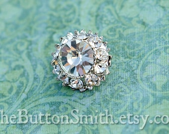 5 to 20 Piece set Rhinestone Buttons -Leah- (18mm) RS-015