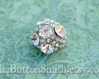 5 to 20 Piece Set Rhinestone Buttons -Brooklyn- (17mm) RS-017