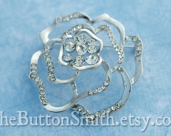 Rhinestone Brooch Component /Embellishment(5.0cm) BR-017 - 1 piece