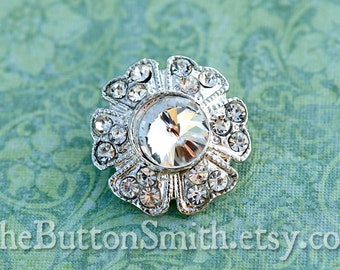 5 to 20 Piece Set Rhinestone Buttons -Erin- (23mm) RS-025