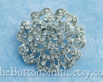 Rhinestone Brooch Component /Embellishment(4.5cm) BR-011 - 1 piece