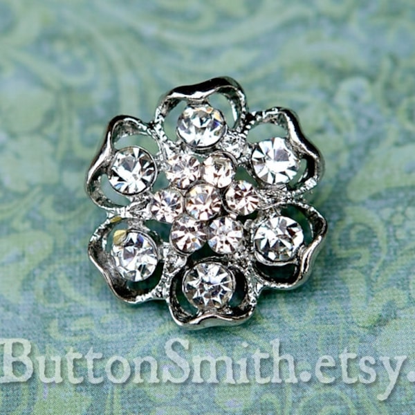 Rhinestone Button Bouse