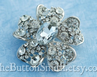 Rhinestone Brooch Component /Embellishment(4.8cm) BR-006 - 1 piece