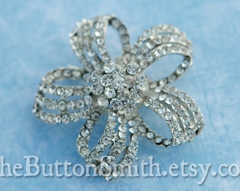 Rhinestone Brooch Component /Embellishment(5.5cm) BR-010 - 1 piece