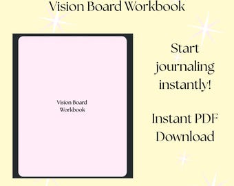 Vision Board Workbook für Beruf, Finanzen, Gesundheit & Beziehungen | Manifestation Tagebuch | Gesetz der Anziehungskraft