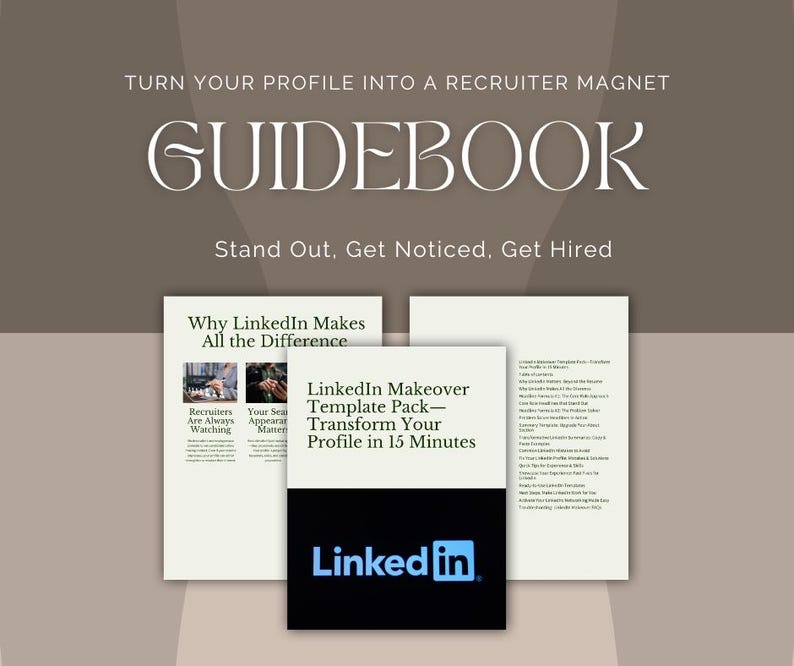 Linkedin Makeover Template Pack— Professional Profile Upgrade in 15 ...