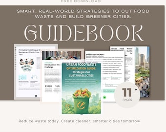 Urban Food Waste PDF Guide Öko-Planer für nachhaltiges Stadt-Umwelt-Geschenk für Green Living Fan