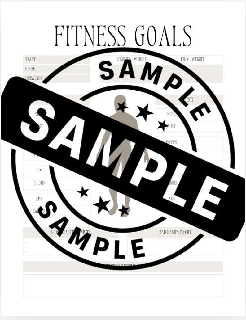 Daily Fitness Tracker Printable | Workout Log & Habit Tracker | Goal ...