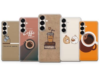 Kaffeetassen Handyhülle – Café Aesthetic Cover für iPhone 17 Air 16e 15 Pro Max 14 13 | Samsung S25 Ultra S24 S23 FE | Google Pixel 10 XL9
