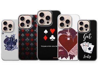 Poker Handyhülle – Kartenspiel, ästhetische Abdeckung für iPhone 17 Air 16e 15 Pro Max 14 13 | Samsung S25 Ultra S24 S23 FE | Google Pixel 10 XL9
