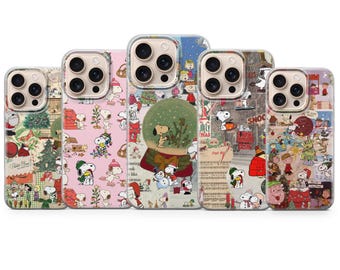 Snoopy Weihnachten Handyhülle – Cartoon Schutzhülle für iPhone 17 Air 16e 15 Pro Max 14 13 | Samsung S25 Ultra S24 S23 FE | Google Pixel 10 XL9