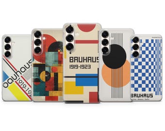 Bauhaus Handyhülle – Geometrische Ästhetische Handyhülle für iPhone 17 Air 16e 15 Pro Max 14 13 | Samsung S25 Ultra S24 S23 FE | Google Pixel 10 XL9