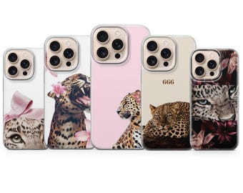 Leopard Phone Case – Wild Animal Aesthetic Cover for iPhone 17 Air 16e 15 Pro Max 14 13 | Samsung S25 Ultra S24 S23 FE | Google Pixel 10 XL