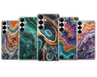 Geode Stone Handyhülle – Crystal Aesthetic Cover für iPhone 17 Air 16e 15 Pro Max 14 13 | Samsung S25 Ultra S24 S23 FE Google Pixel 10 XL 9