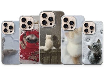 Winterästhetische Handyhülle für iPhone 17 Air 16e 15 Pro Max 14 13 | Samsung S25 Ultra S24 S23 FE | Google Pixel 10 XL