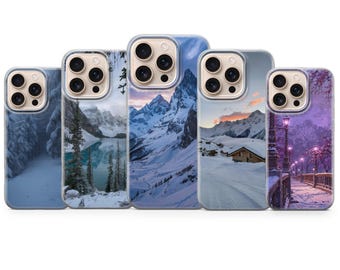 Winterästhetische Handyhülle für iPhone 17 Air 16e 15 Pro Max 14 13 | Samsung S25 Ultra S24 S23 FE | Google Pixel 10 XL