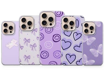 Pastell Lila Phone Case - Aesthetic Minimal Cover für iPhone 17 Air 16e 15 Pro Max 14 13 | Samsung S25 Ultra S24 S23 FE | Google Pixel 10 9