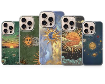 Sun Phone Case – Minimal Sonnen ästhetik für iPhone 17 Air 16e 15 Pro Max 14 13 | Samsung S25 Ultra S24 S23 FE | Google Pixel 10 XL9