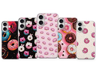 Donut Muster Handyhülle für iPhone 17 Air 16e 15 Pro Max 14 13 | Samsung S25 Ultra S24 S23 FE | Google Pixel 10 XL9