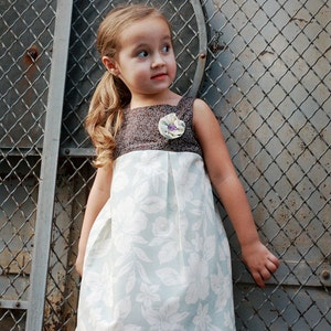 Sasha Jumper Dress for girls 12M-8T- Fall/Winter Jumper-Fully lined bodice -Pleated skirt -Button back- Easy sew PDF pattern instruction