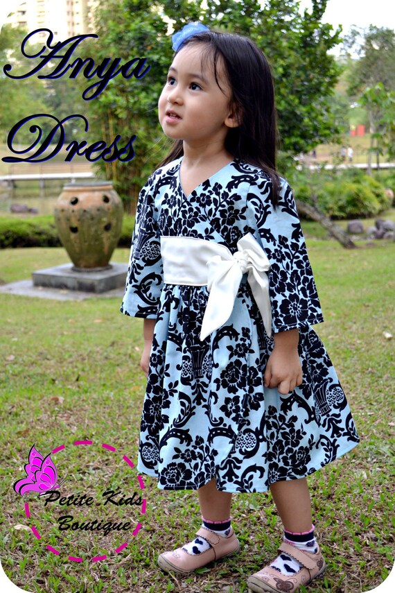 Anya Dress for Girls 12M-8Y PDF Pattern & Instruction- Wrap Style -sleeves Option (multi Length or Sleeveless)-wide Front Sash - Etsy Anya Dress for Girls 12M-8Y PDF Pattern & Instruction- Wrap Style -sleeves Option (multi Length or Sleeveless)-wide Front Sash - Etsy