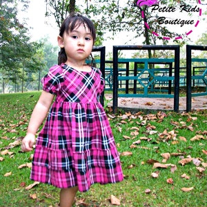 Colette Dress For Girl 12M-6Y-Faux layered skirt-Puffy sleeves option-Sleeveless option-Sash option-Easy Sew PDF pattern and Instruction image 4