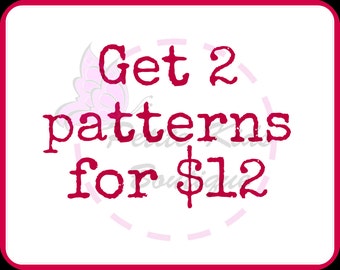 Bundle promo - Buy 2 sewing patterns with only USD12