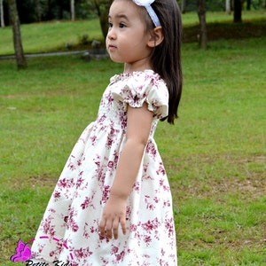 Maia Dress for Girls 12M-8Y PDF Pattern & Instruction-shirred - Etsy