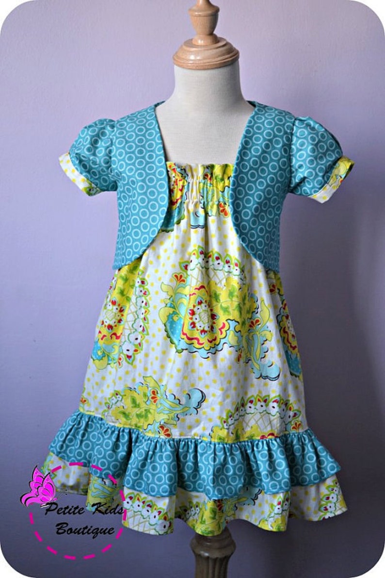 Outfit Bundle: Haven Dress and Little Misssy Bolero 12M 8Y PDF Pattern and Instructions Value Pack image 1