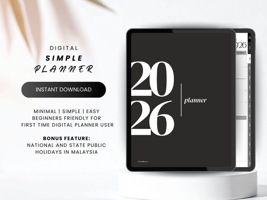 2026 Malaysia Digital Planner Portrait | Weekly, Monthly & Yearly