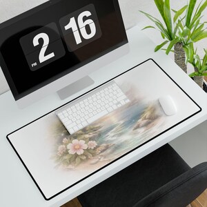 Aesthetic Desk Mat - Coastal Ocean Mouse Pad, Gaming Setup